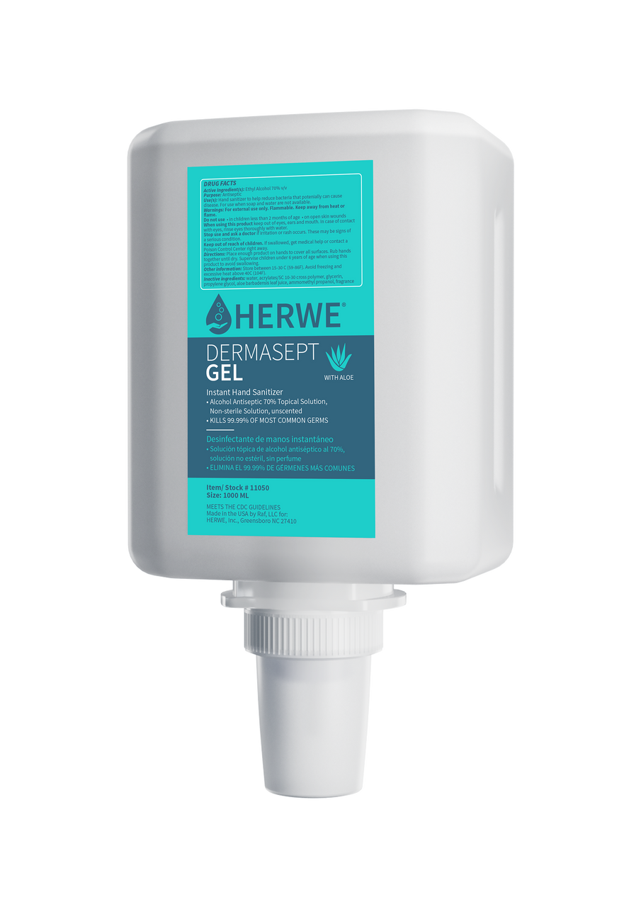 DERMASEPT GEL Alcohol Hand Sanitizer Gel 70%, 1000ml; 4 bottles/cs