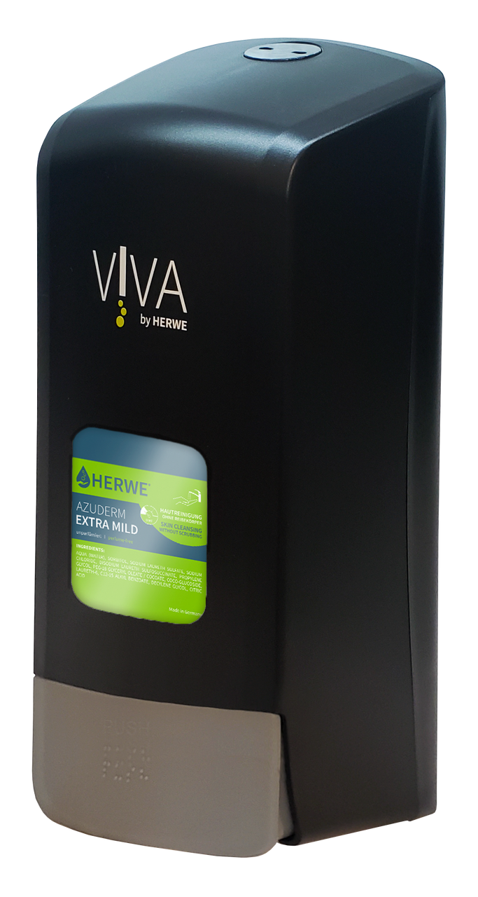 HERWE 2L Black manual dispenser for all 2L VIVA bottles