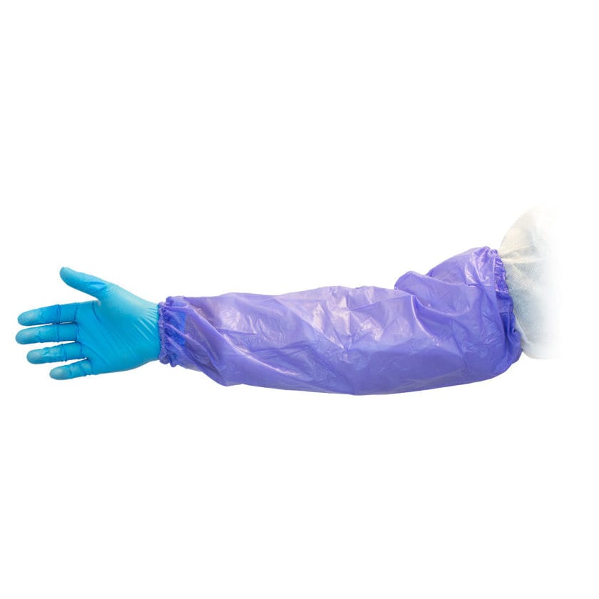 18" Blue Vinyl Sleeve, six dozen pairs per case