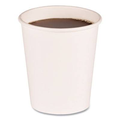 Paper Hot Cups, 8 oz, White, 1000/Carton