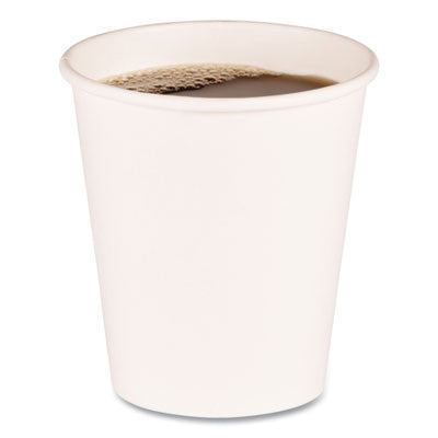 Paper Hot Cups, 10 oz, White, 1000/Carton