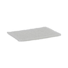 Light Duty Scour Pad, White, 6 x 9, 20/Carton