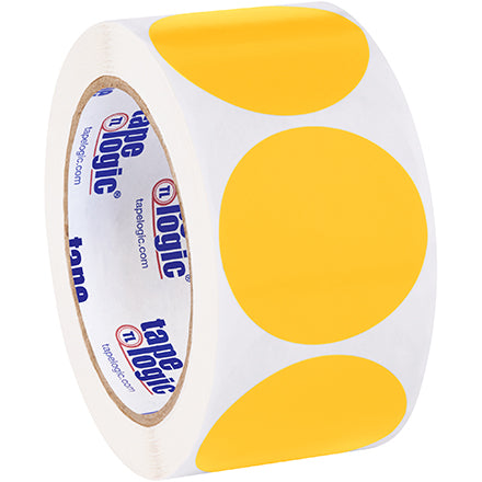 2" Fluorescent Orange Inventory Circle Labels, 500/roll
