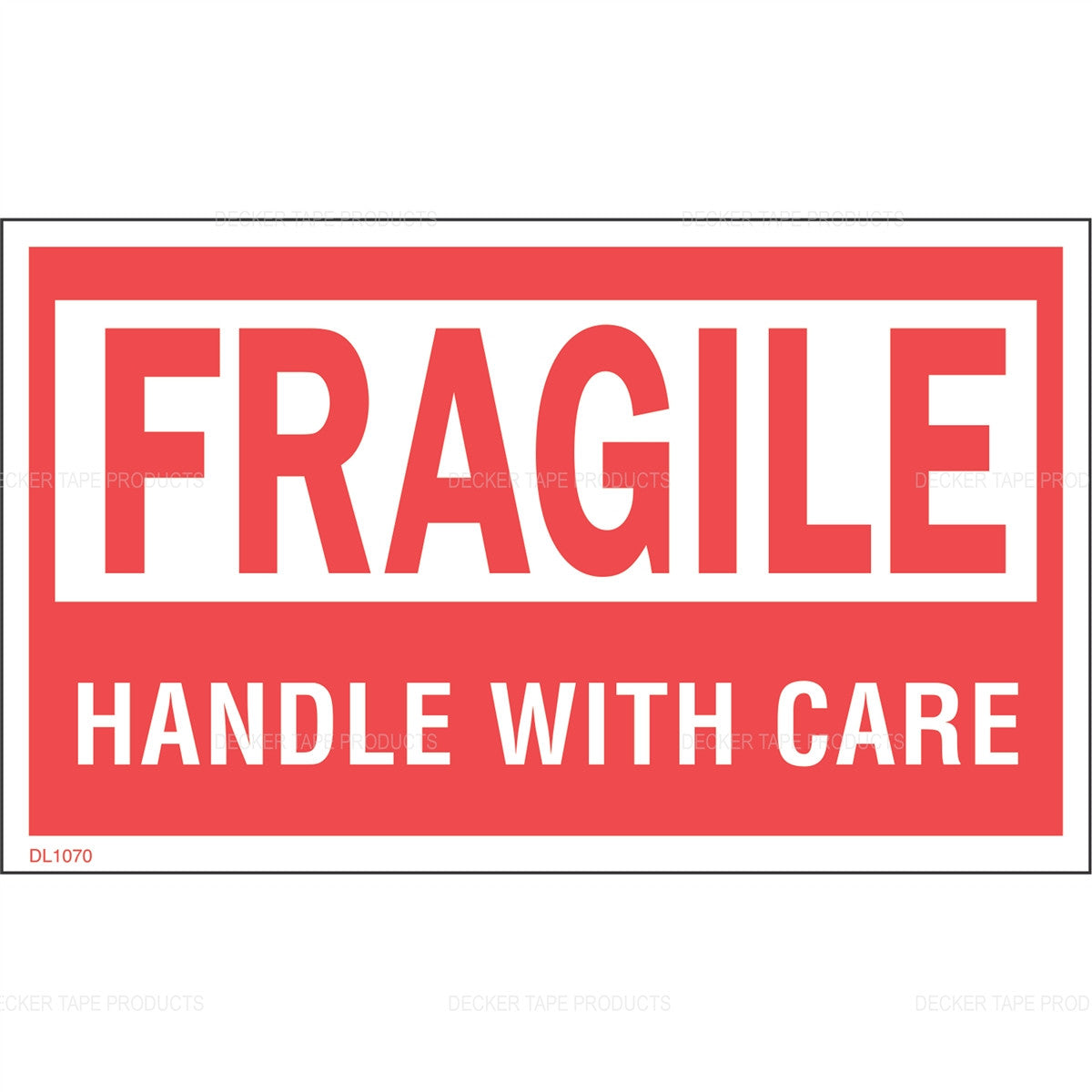 Fragile Handle With Care 3"x5" Label, 500 per Roll