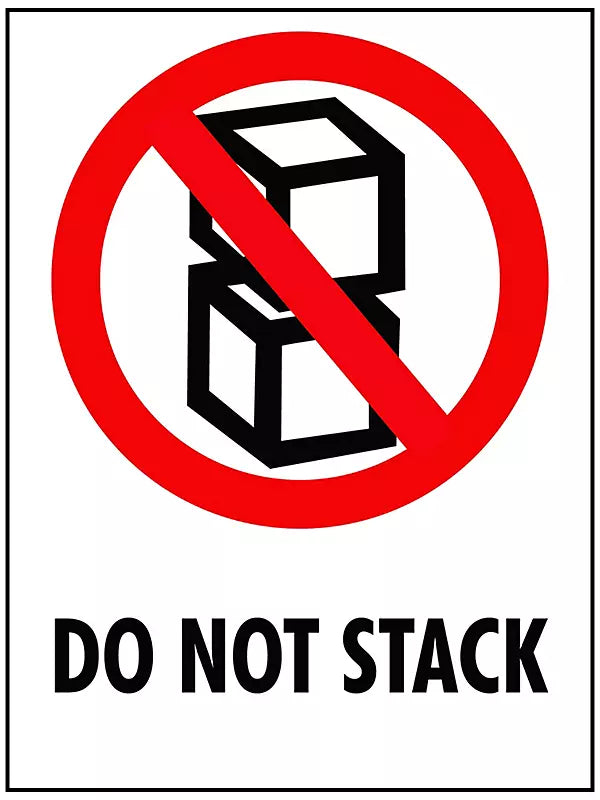 3 x 4" - "Do Not Stack" Labels