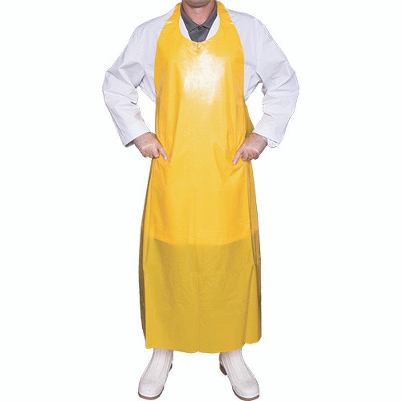 Apron w/ 45" Length, 6 Mil, Yellow, 36/cs