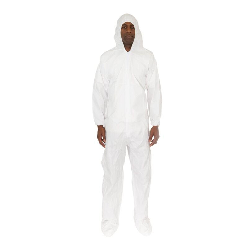 MicroGuard CE, Clean Processed Microporous Coverall with Hood & Boot, Tunnelized Elastic Wrist & Ankle, Individually Packed, 3XL, 25/cs