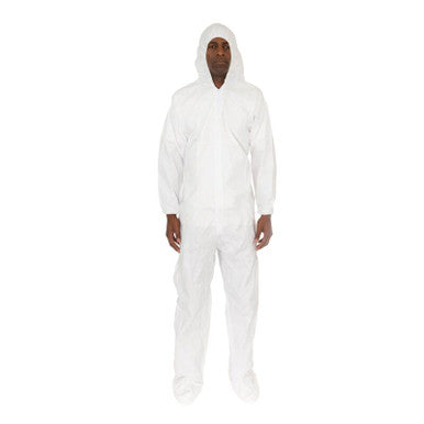 MicroGuard CE, Clean Processed Microporous Coverall with Hood & Boot, Tunnelized Elastic Wrist & Ankle, Individually Packed, 3XL, 25/cs
