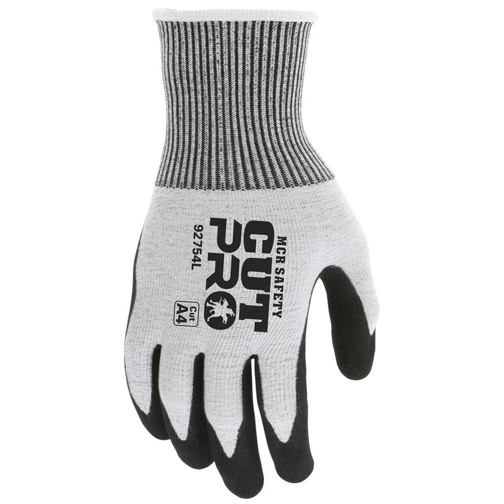 CutPro Work Gloves 13-Gauge A4 Cut Resistant HyperMax Shell Double Coated Black Nitrile, 1 Dozen, Large