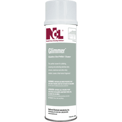 Glimmer Stainless Steel Cleaner, Aerosol, 12-18oz/cs