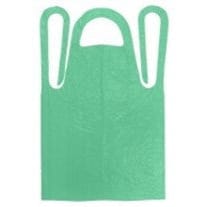 Green Polyethylene Aprons .02mm Smooth, 28 x 46, 100/Bag, 10 Dispenser Bags/Case