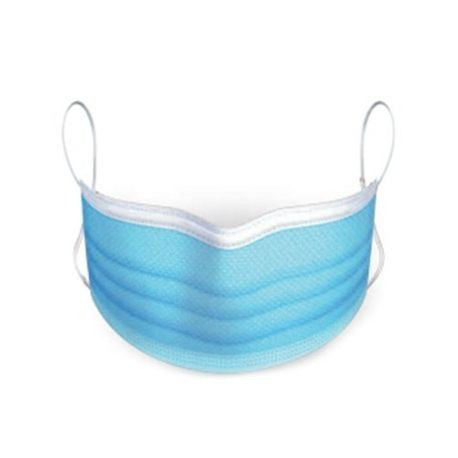 3-Ply Face Mask, Blue 50/box