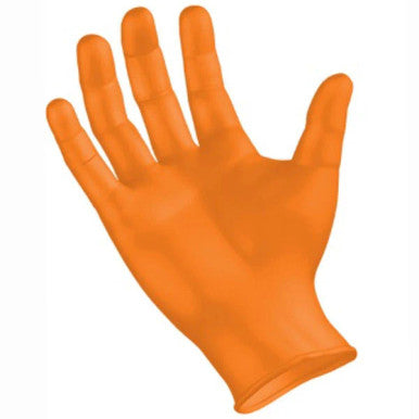 SemperForce Orange Nitrile Exam Gloves, PowderFree, Textured, Medium, 1000/cs