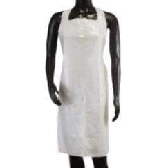 White Polyethylene Aprons .04mm Smooth, 28 x 55, 100/Bag, 5 Dispenser Bags/Case