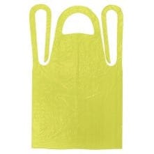 Yellow Polyethylene Aprons .04mm Smooth, 28 x 46, 100/Bag, 5 Dispenser Bags/Case