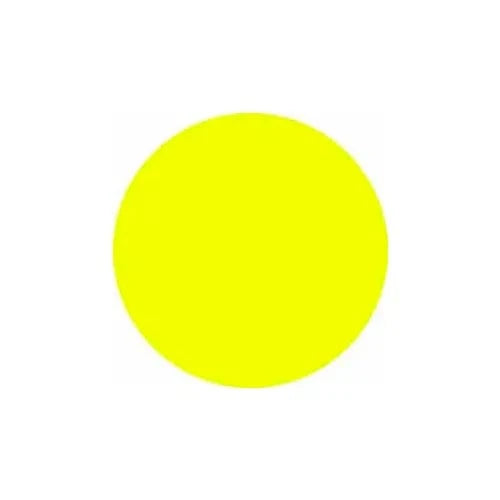 2" Fluorescent Yellow Inventory Circle Labels, 500/roll