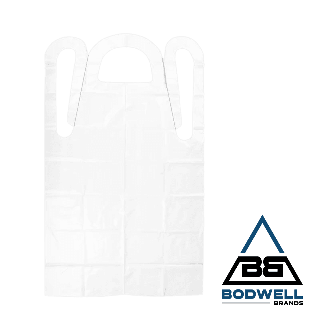 2 MIL Disposable Apron, White, 100/Bx, 5 Bx/Cs