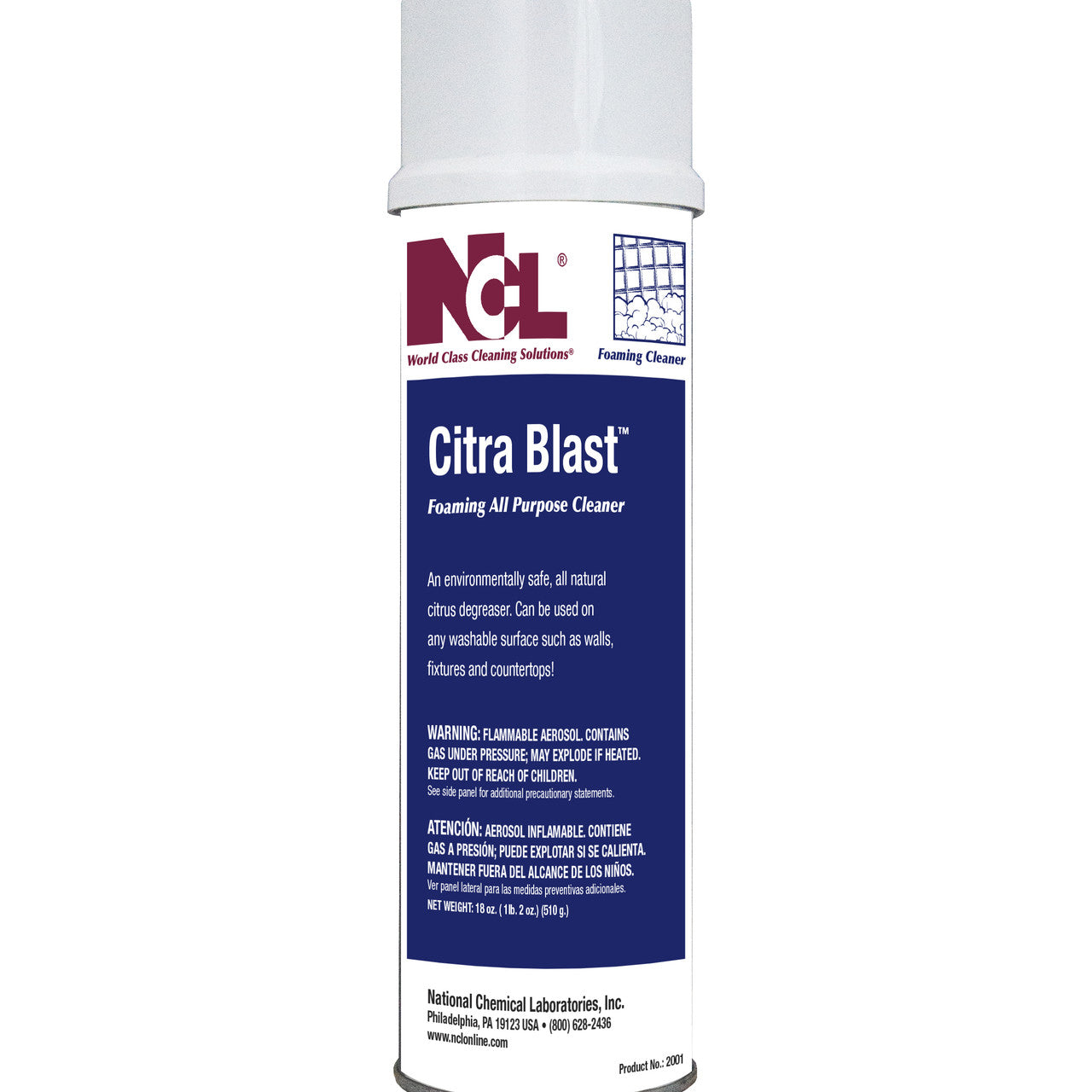 Citra Blast Foaming All Purpose Cleaner, Aerosol, 12-18oz/cs