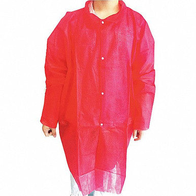 Red PE Coated Lab Coats 2X 50/case