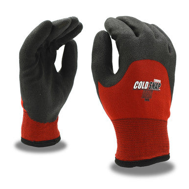 Cold Snap Max, Red Nylon Shell, 3/4 Black Foam PVC Coating, ANSI Cut Level A3, Medium, 12 Pairs