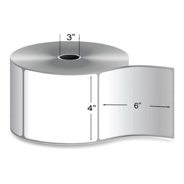 4"x 6" Direct Thermal Label, Roll; 1000/rl; 4 rls/case