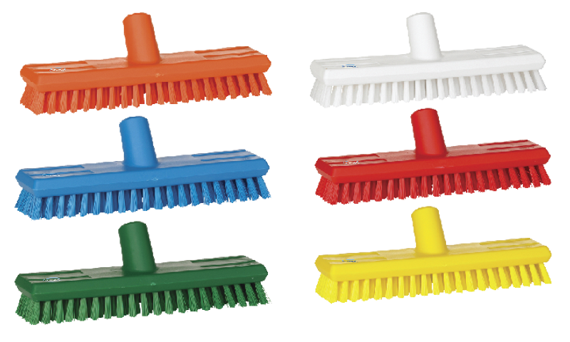 Vikan 11" Waterfed Deck Scrub- Extra Stiff