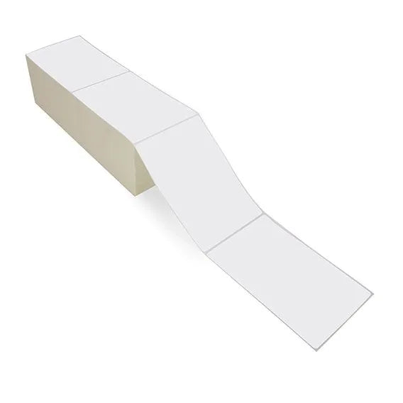 4"x6" Direct Thermal Labels, Fanfold, 2000/stack, 2 stacks/cs
