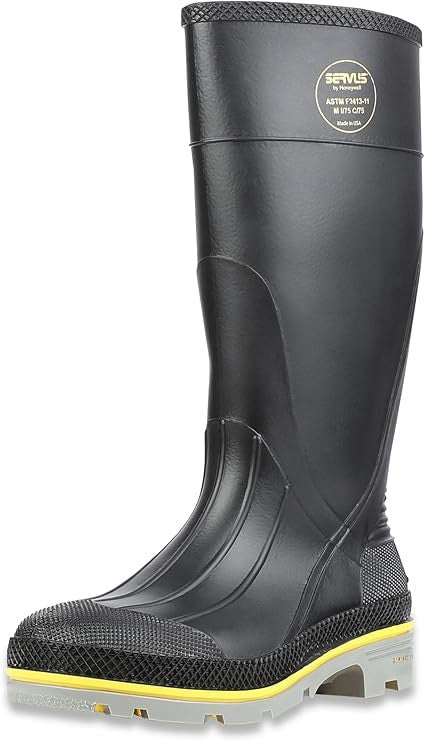 XTP (Xtra Traction Performance) Steel Toe PVC Work Boot, 15", Black, Yellow & Gray, pair (Meets ASTM F2413-18 M EH & ASTM 3345-21)