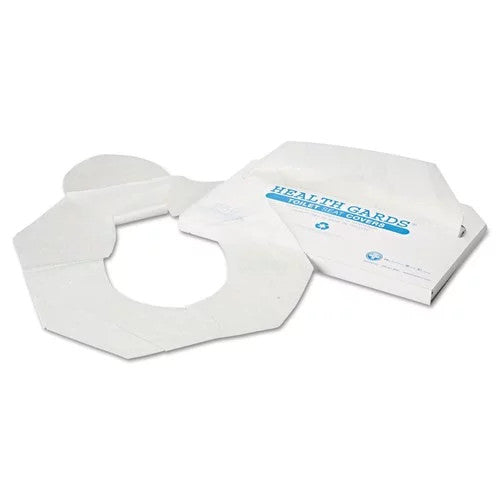 Health Gards Toilet Seat Covers, Half-Fold, White, 250/Pack, 10 Boxes/Carton