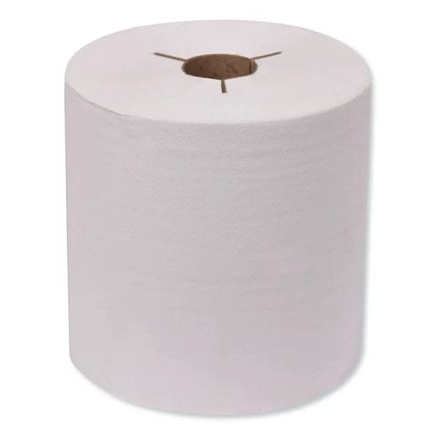 8" x 800' White Notched Towel, 6/case