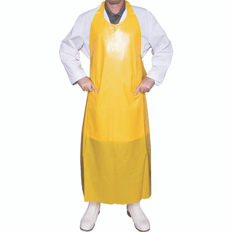 Apron w/ 45" Length, 6 Mil, Yellow, 36/cs