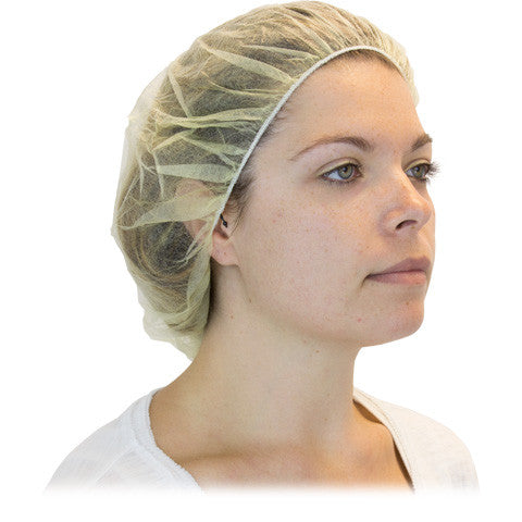 PolyPro Bouffant, Yellow, 24", 1000/Case