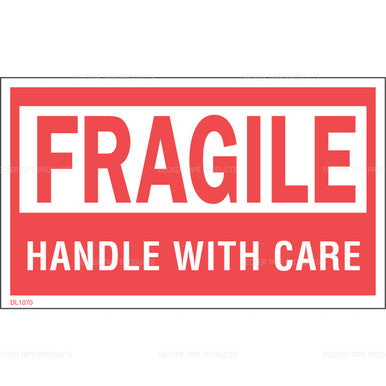Fragile Handle With Care 3"x5" Label, 500 per Roll