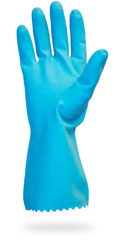 Blue Latex Glove Flock Lined Extra Large, 12dz/cs