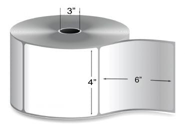 4"x 6" Direct Thermal Label, Roll; 1000/rl; 4 rls/case