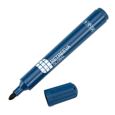 Metal Detectable Permanent Marker - Black Ink, 10 per pack