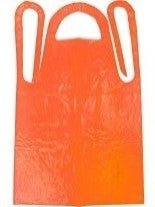 Orange Polyethylene Aprons .02mm Smooth, 28 x 46, 100/Bag, 10 Dispenser Bags/Case