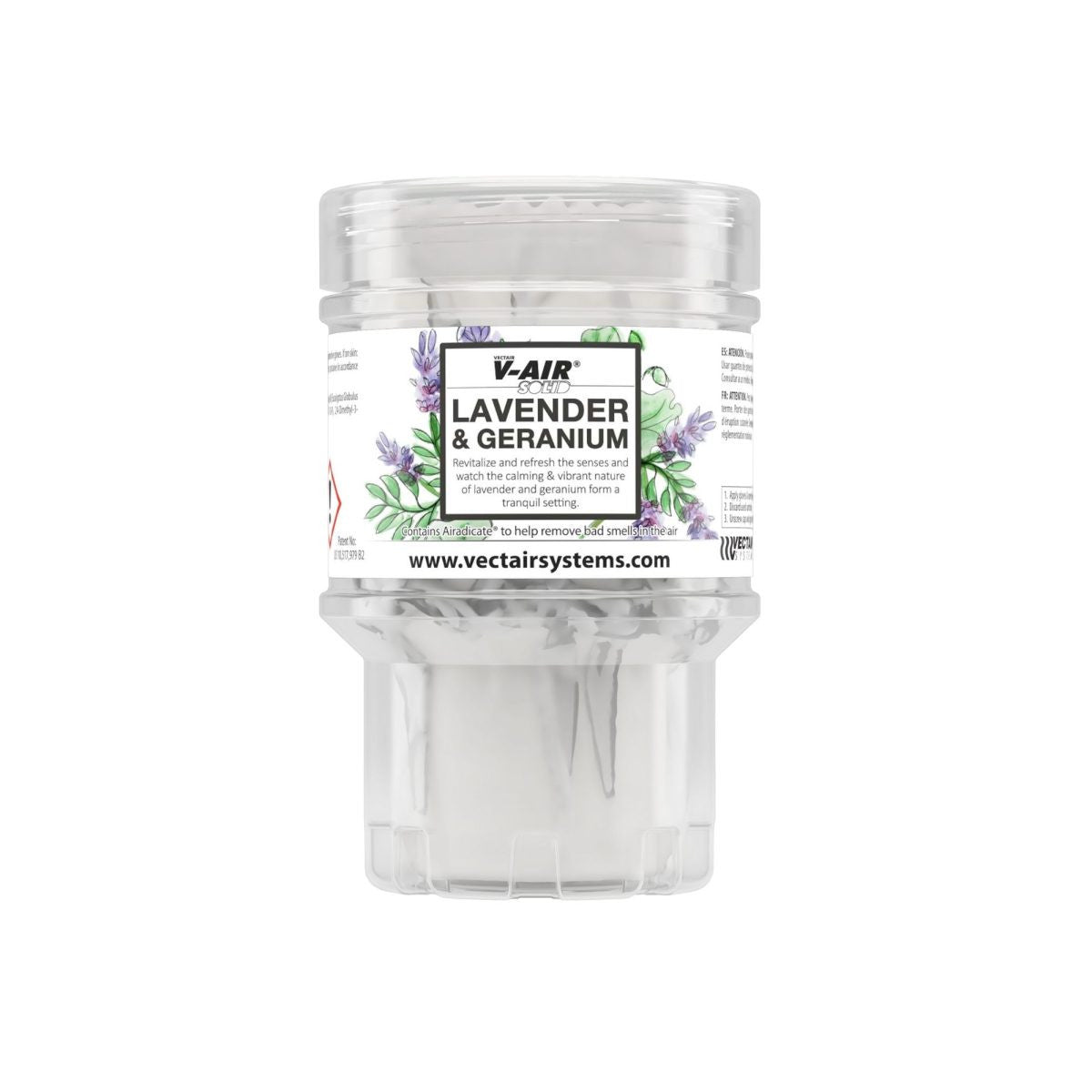 V-Air SOLID Multi-Phasing Air Freshener Refills, 60 Days, Bergamot & Sandalwood