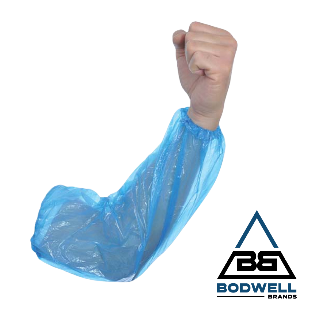 Blue Sleeves, Polyethylene, 18", Elastic Ends, 2000/cs