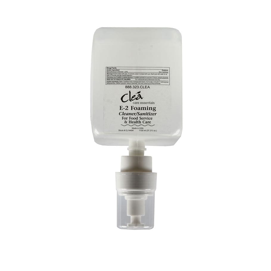 CLEA Foaming E2 Cleaner/Sanitizer 1100mL 4/case