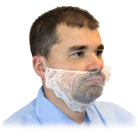 PolyPro Beard Cover, White, XL, 1000/Case