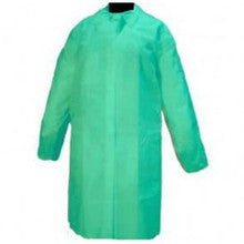 Polypropylene Disposable Lab Coat, 50/cs, Green, 2X