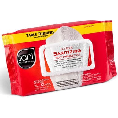 Food Contact No-Rinse Sanitizing Wipes, Resealable Refill Pack 72 ct/12cs