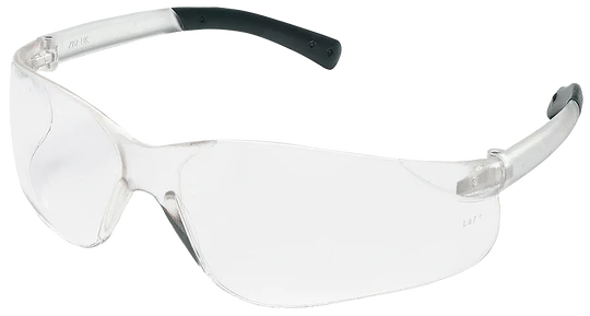 BK1 BearKat Safety Glasses, Black Frame, Clear Lens