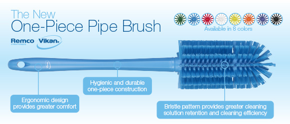 Vikan 3.1" One-Piece Pipe Brush- Medium