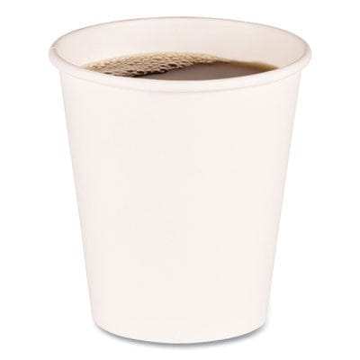 Paper Hot Cups, 10 oz, White, 1000/Carton