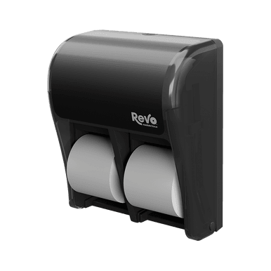 REVO Quad Small Core Tissue Dispenser, Black