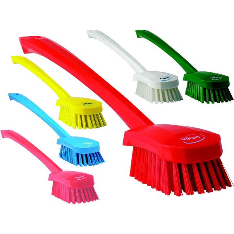 Vikan Long Handle Scrubbing Brush- Stiff