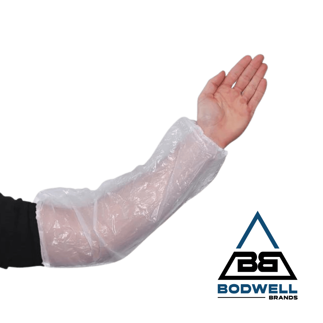 White Sleeves, Polyethylene, 18", Elastic Ends, 2000/cs