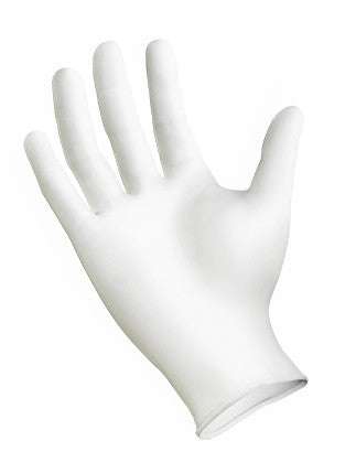 4 mil White Nitrile Gloves, Small, Powder Free, 1000/cs